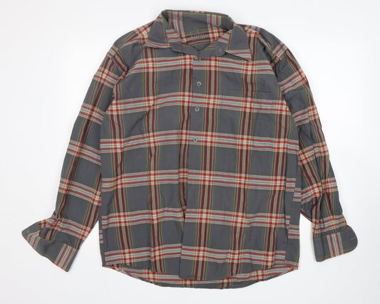 Cuba Collection  Mens Multicoloured Plaid   Button-Up Size S Collared