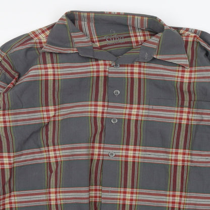 Cuba Collection  Mens Multicoloured Plaid   Button-Up Size S Collared