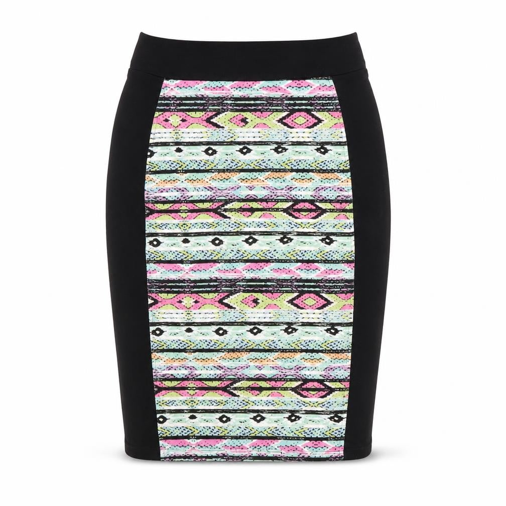 Damned Delux Womens Multicoloured Argyle/Diamond Viscose Straight & Pencil Skirt Size 10