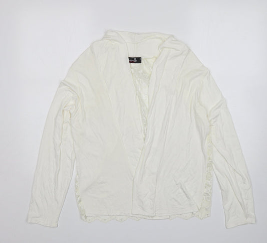 Nouvelle Womens Ivory V-Neck  Viscose Cardigan Jumper Size 14