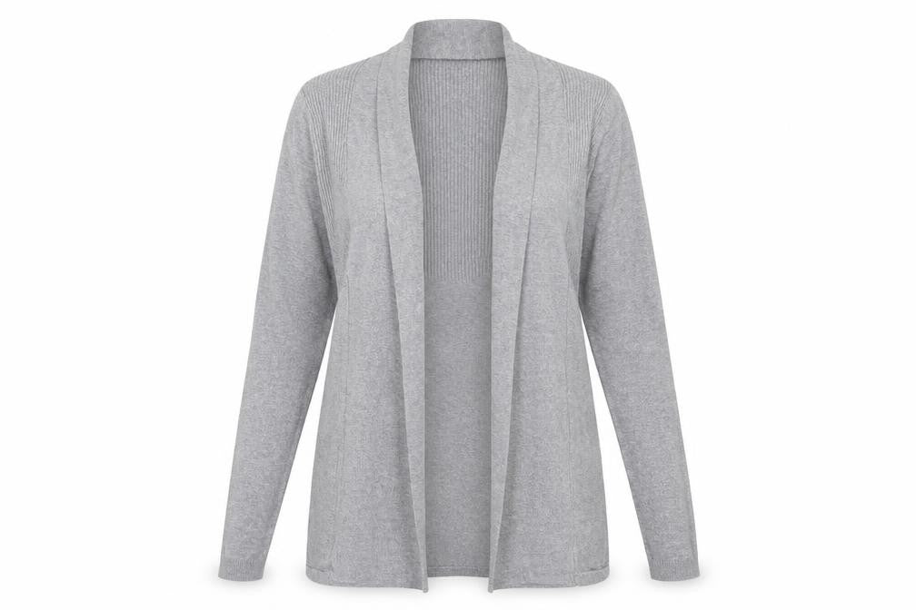TU Womens Grey Round Neck  Viscose Cardigan Jumper Size 10