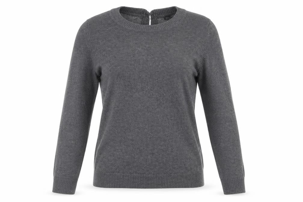 H&M Womens Grey Round Neck  Polyamide Pullover Jumper Size S