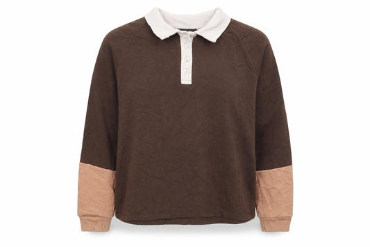 Primark Womens Brown  Cotton Pullover Sweatshirt Size S