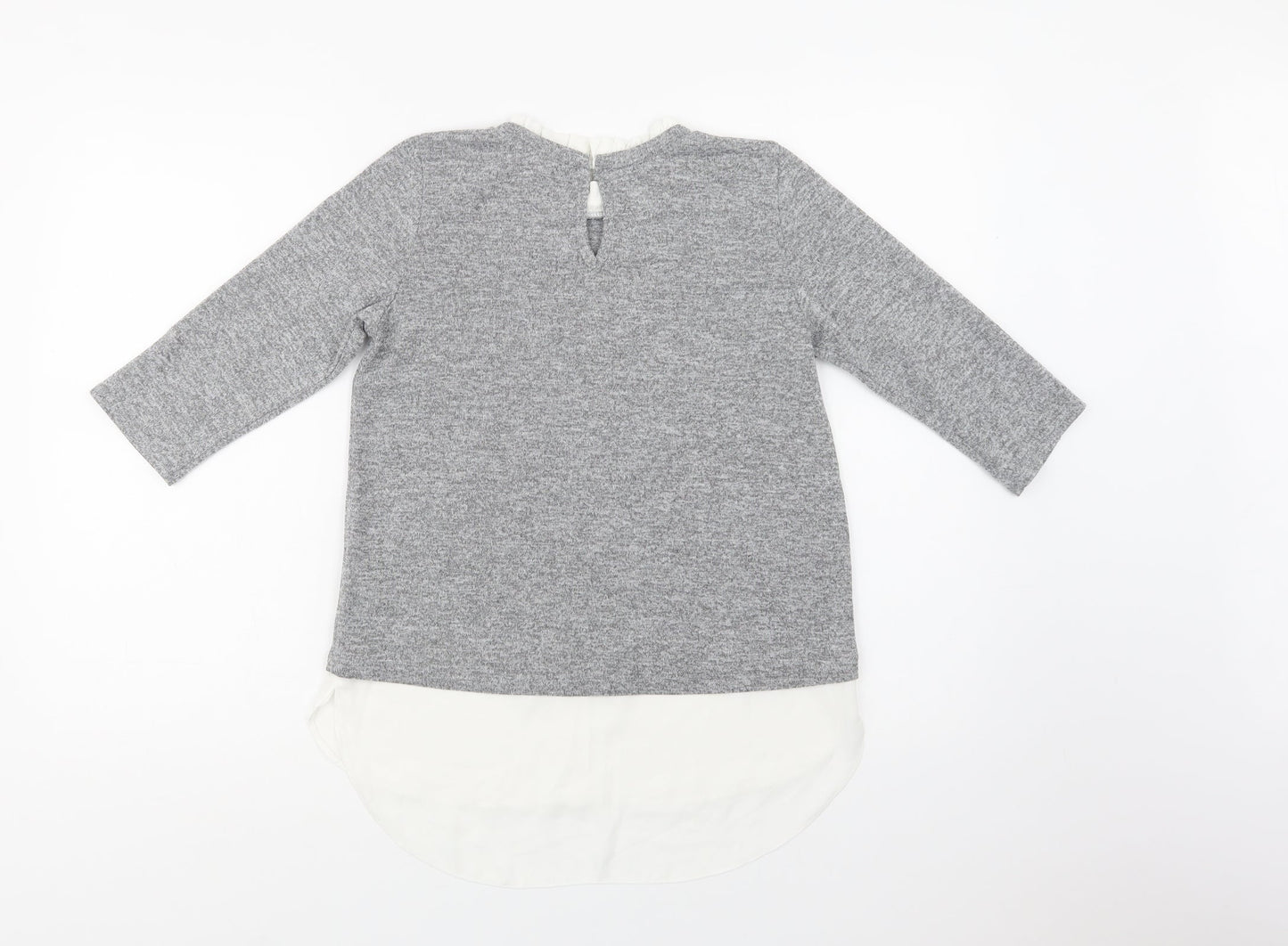 Dorothy Perkins Womens Grey Collared  Polyester Pullover Jumper Size 6