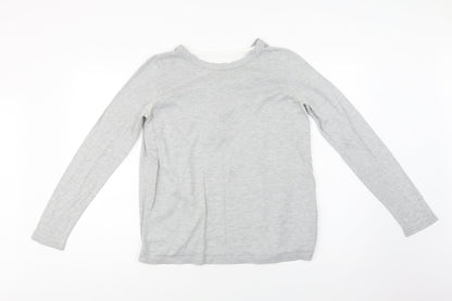 Dorothy Perkins Womens Grey Crew Neck  Acrylic Pullover Jumper Size 8