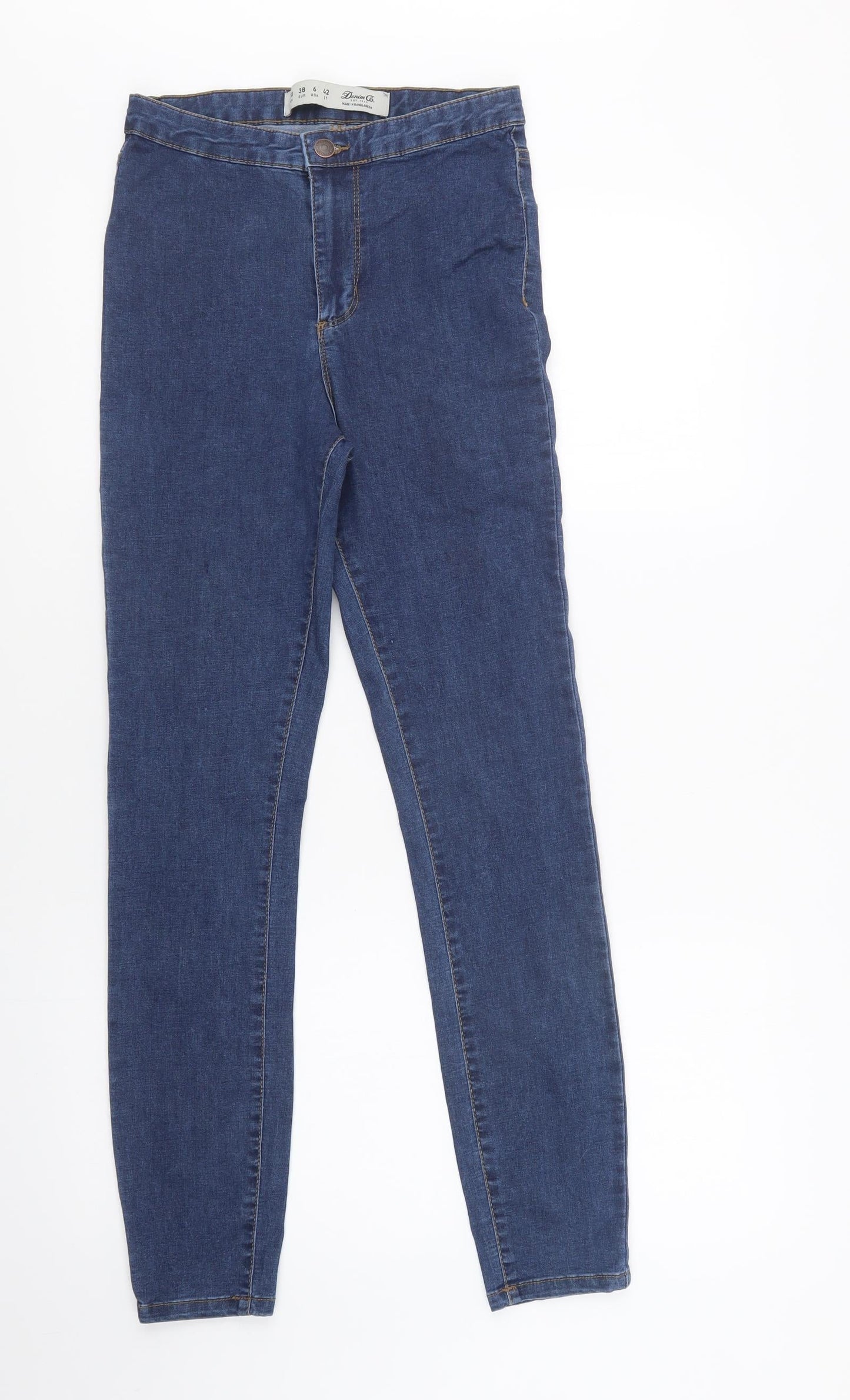 Primark Womens Blue  Cotton Jegging Jeans Size 10 L30 in Regular Button