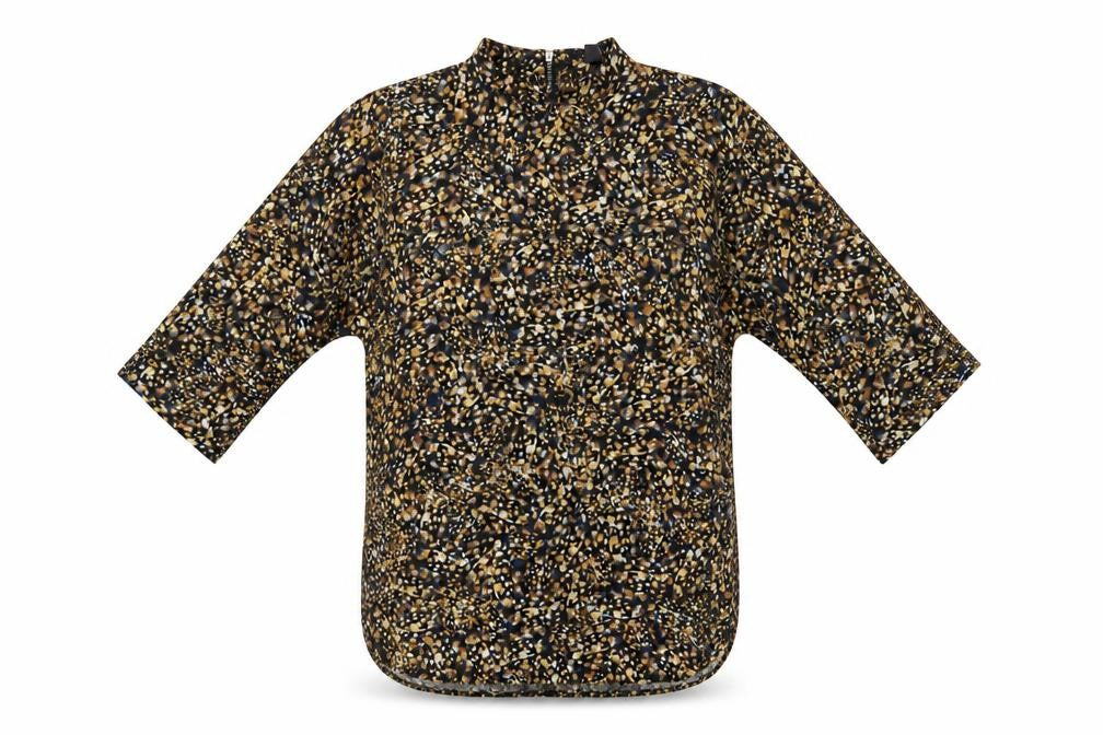 Primark Womens Multicoloured Geometric Polyester Tunic Blouse Size 6 Mock Neck