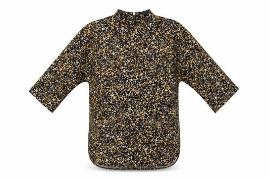 Primark Womens Multicoloured Geometric Polyester Tunic Blouse Size 6 Mock Neck