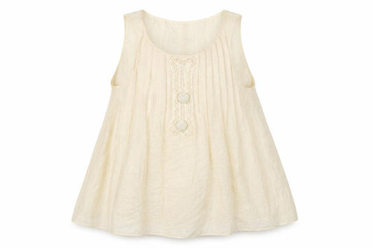 River Island Womens Ivory  Viscose Basic Blouse Size 8 Scoop Neck