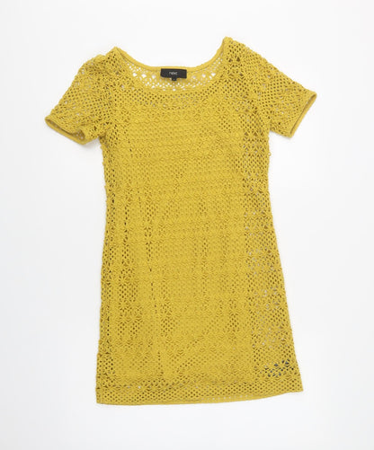 Preloved NEXT Womens Yellow  Polyester Shift  Size 6  Round Neck - Front