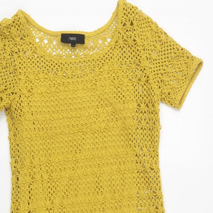 Preloved NEXT Womens Yellow  Polyester Shift  Size 6  Round Neck - Detail