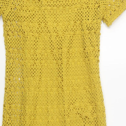 Preloved NEXT Womens Yellow  Polyester Shift  Size 6  Round Neck - Label