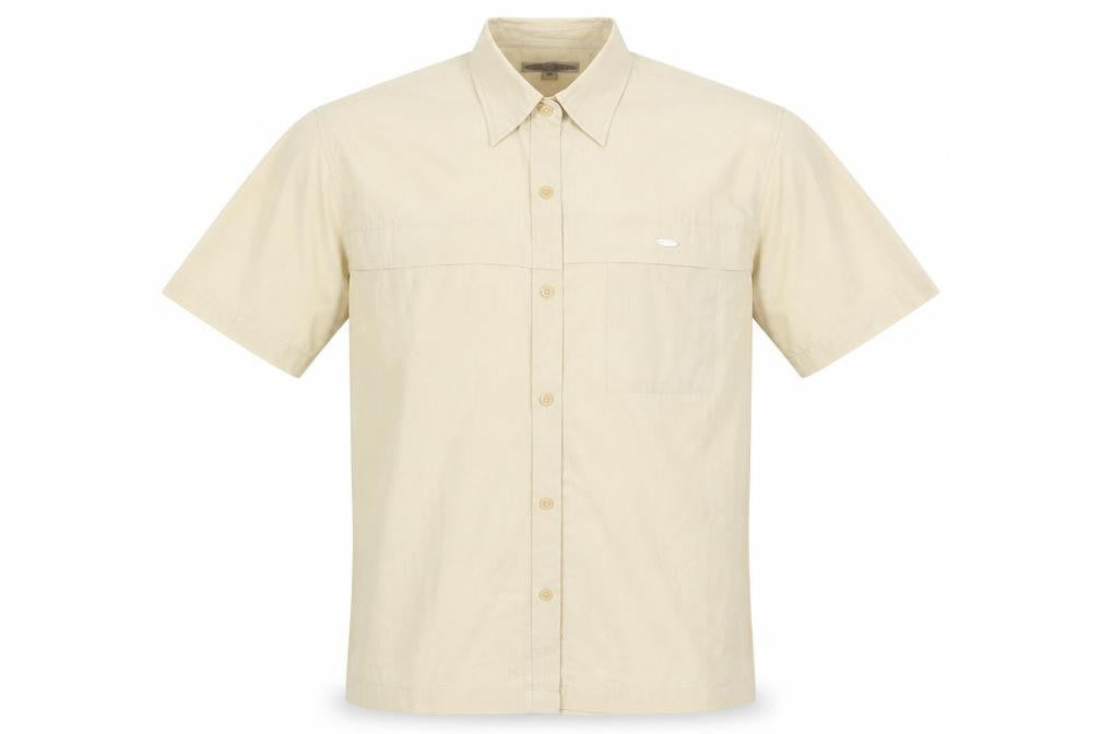 Urban Stone Mens Beige  Polyester  Button-Up Size M Collared Button