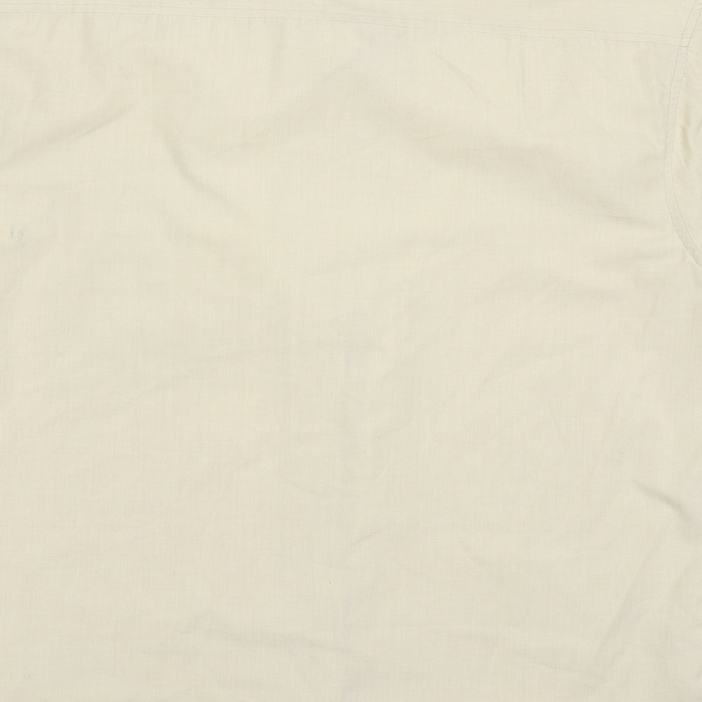 Urban Stone Mens Beige  Polyester  Button-Up Size M Collared Button