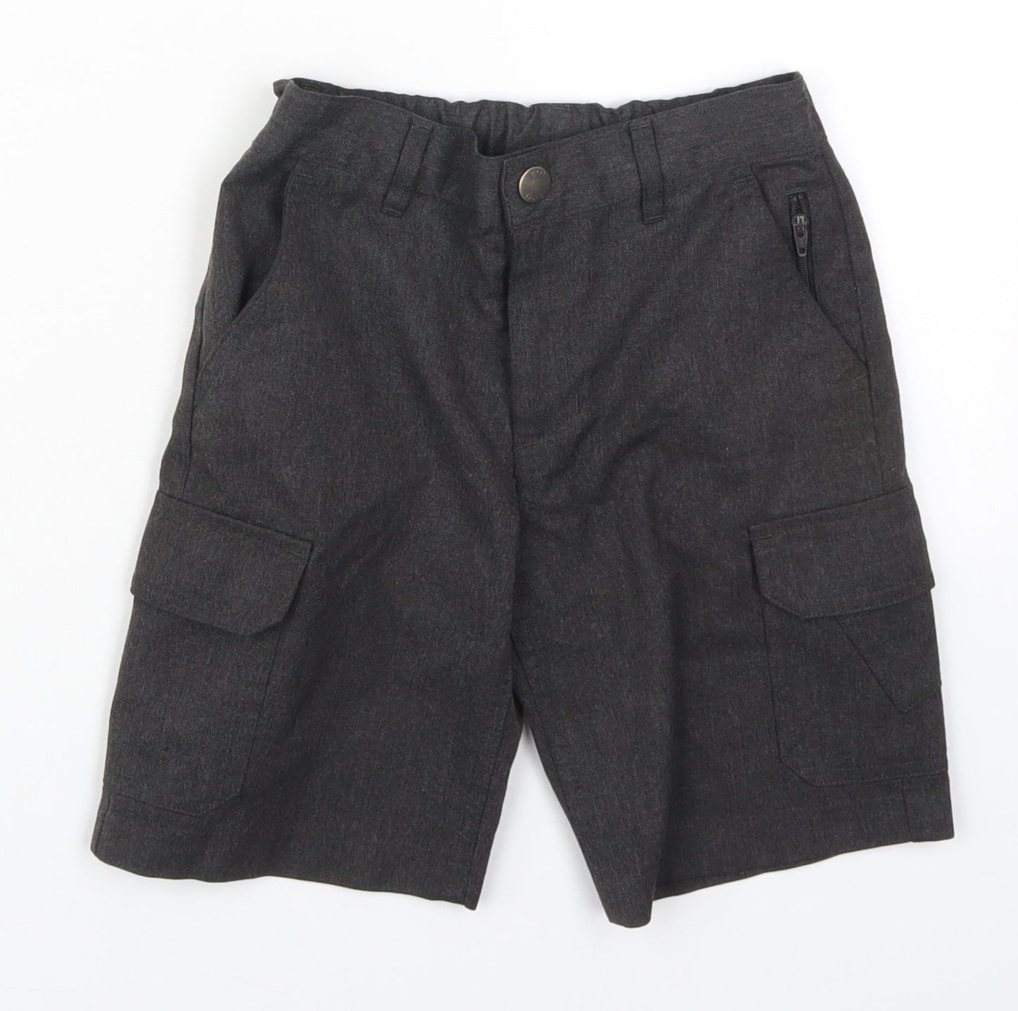 ext Boys Grey  Polyester Bermuda Shorts Size 6 Years  Regular