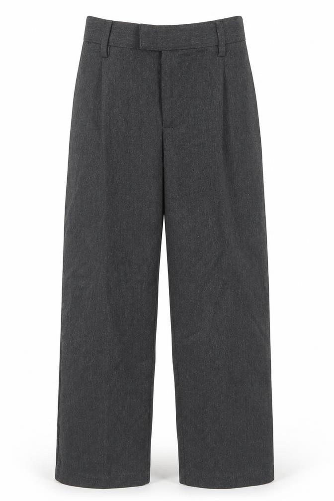 Marks & Spencer Boys Grey  Polyester Dress Pants Trousers Size 6-7 Years  Regular Hook & Eye