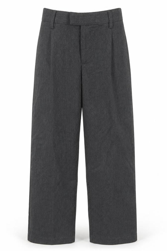 Marks & Spencer Boys Grey  Polyester Dress Pants Trousers Size 6-7 Years  Regular Hook & Eye