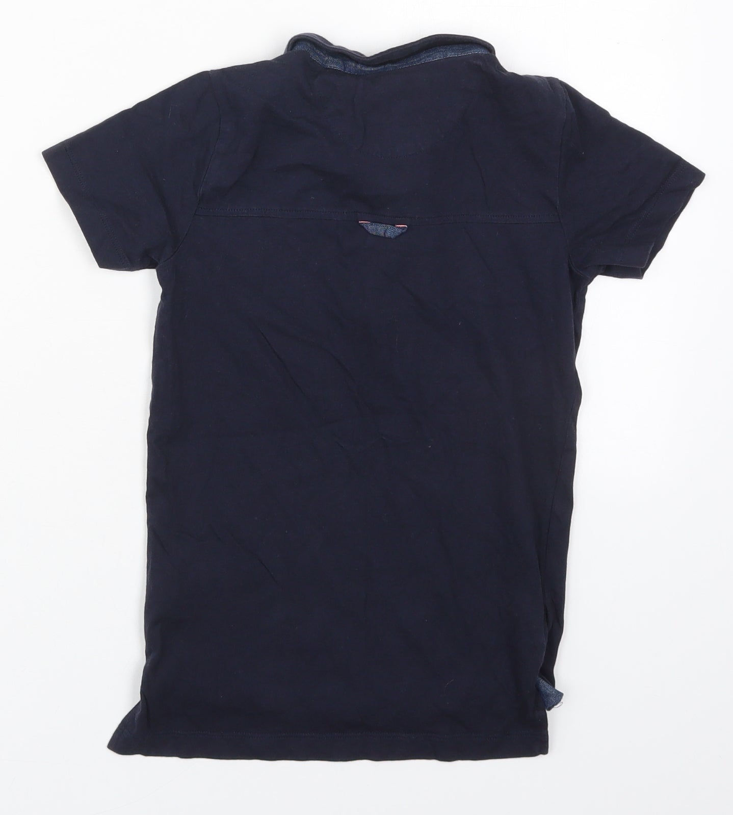 NEXT Boys Blue  Cotton Basic Polo Size 6 Years Collared Pullover