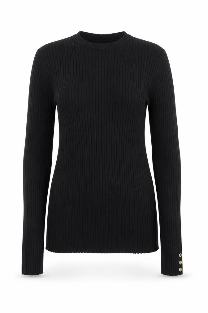 NEXT Womens Black Crew Neck  Cotton Pullover Jumper Size 10