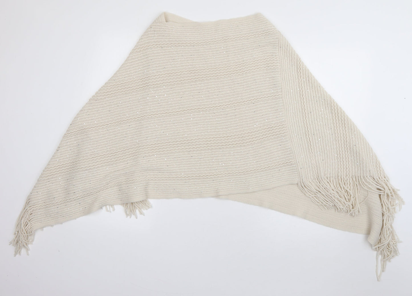 Matalan Womens Ivory Boat Neck  Acrylic Pullover Jumper One Size