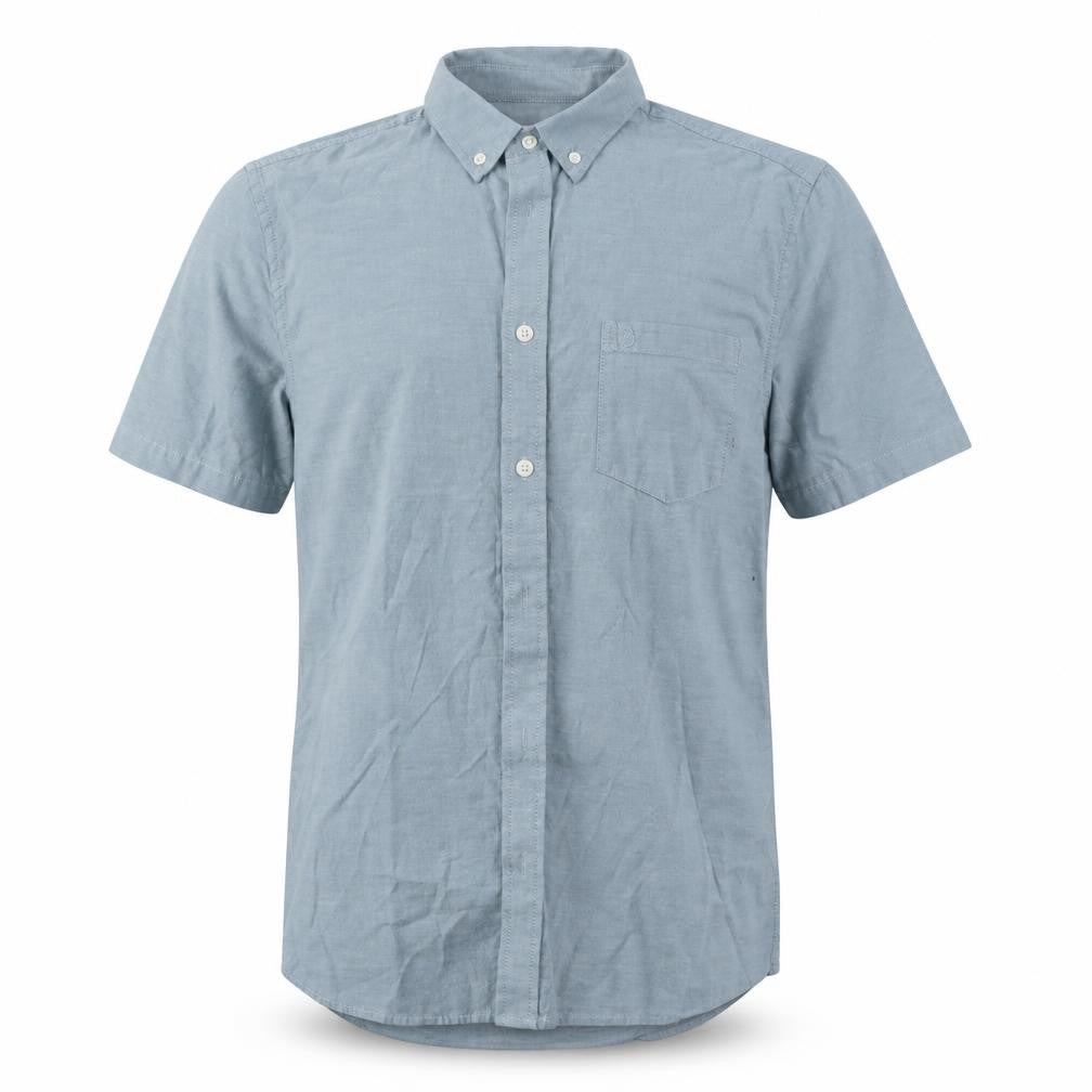 Burton Mens Blue  Cotton  Polo Size S Collared Button