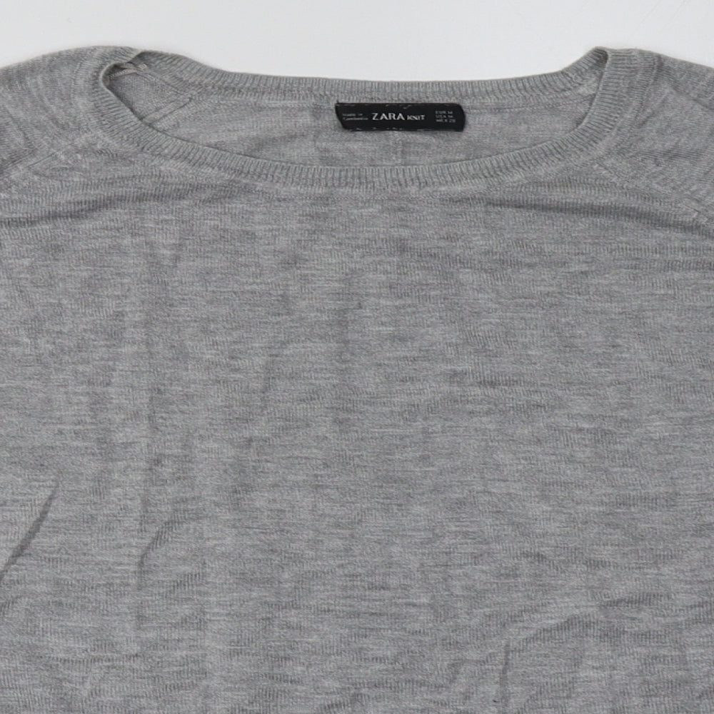 Zara Womens Grey  Viscose Pullover Sweatshirt Size M  Pullover