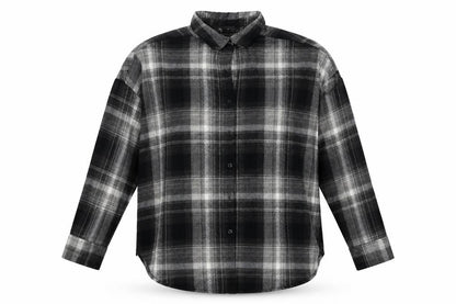 Primark Womens Grey Check Polyester Basic Button-Up Size 6 Collared
