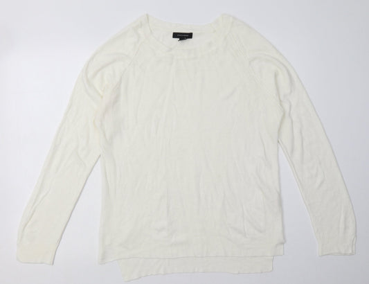 Primark Womens White  Acrylic Pullover Sweatshirt Size 16  Pullover