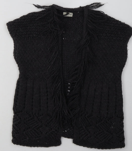 NEXT Girls Grey V-Neck Argyle/Diamond Acrylic Cardigan Jumper Size 5-6 Years  Pullover