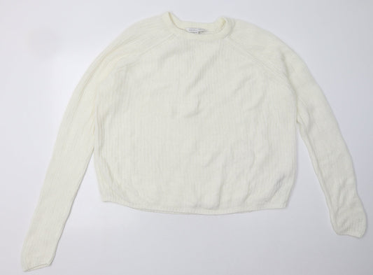 amara reya Womens White  Acrylic Pullover Sweatshirt Size XL  Pullover