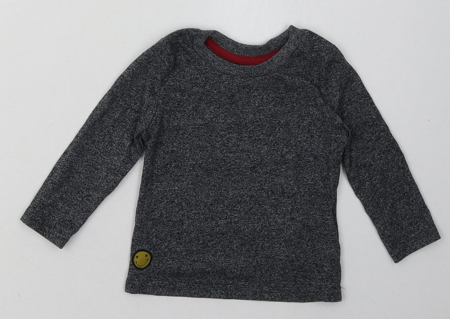 Primark Boys Grey  Cotton Basic Casual Size 9-12 Months Crew Neck Pullover