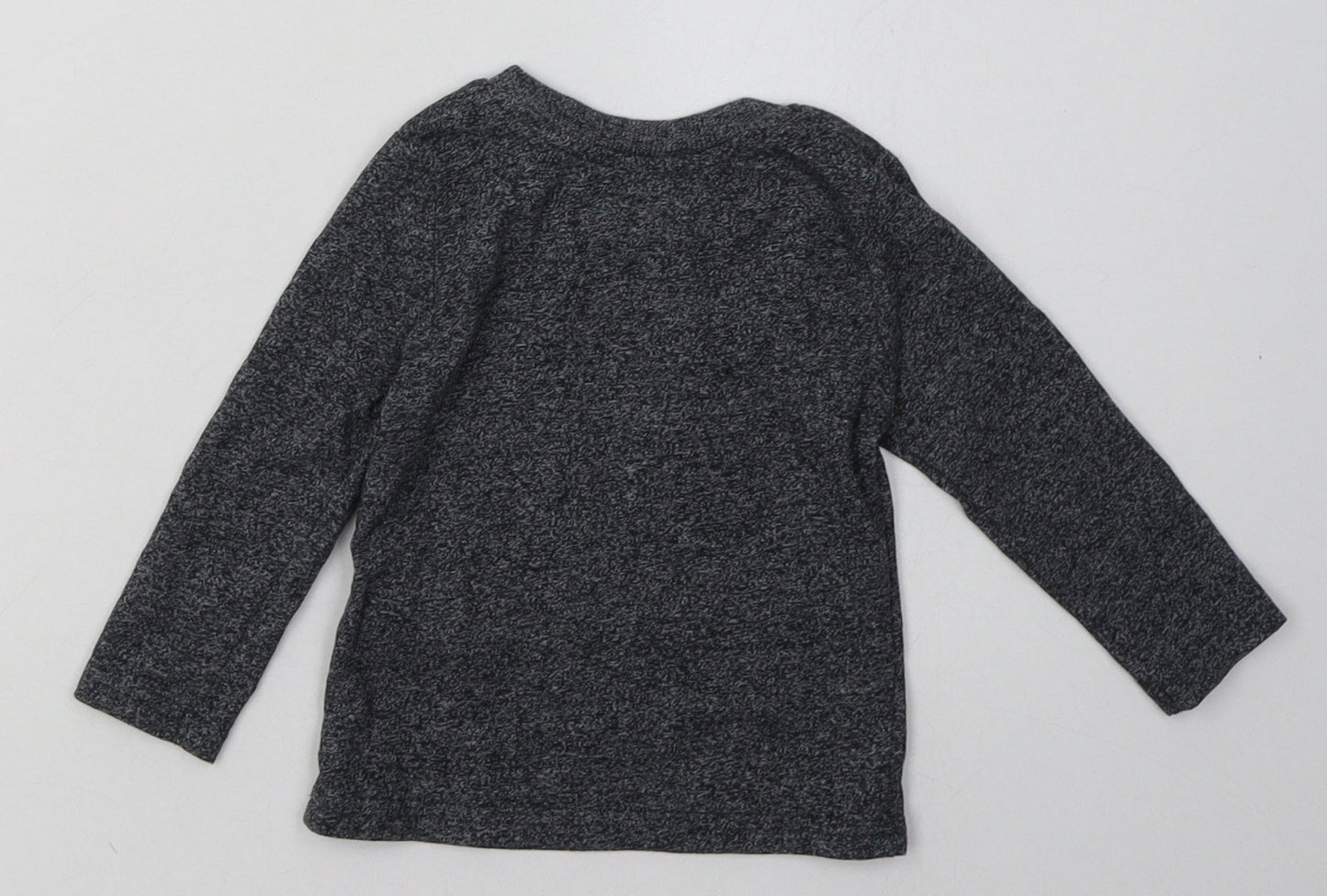 Primark Boys Grey  Cotton Basic Casual Size 9-12 Months Crew Neck Pullover