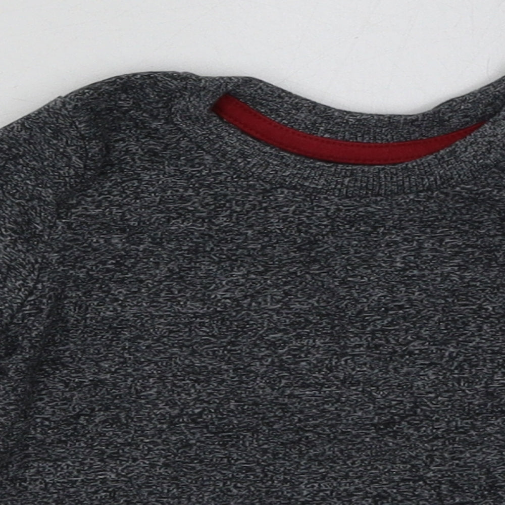 Primark Boys Grey  Cotton Basic Casual Size 9-12 Months Crew Neck Pullover