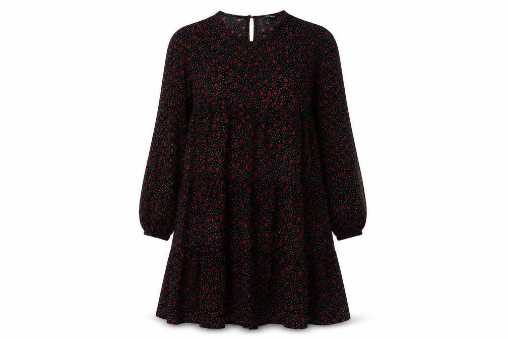 Cameo Rose Womens Pink Geometric Polyester A-Line Size S Crew Neck Button - Heart Print