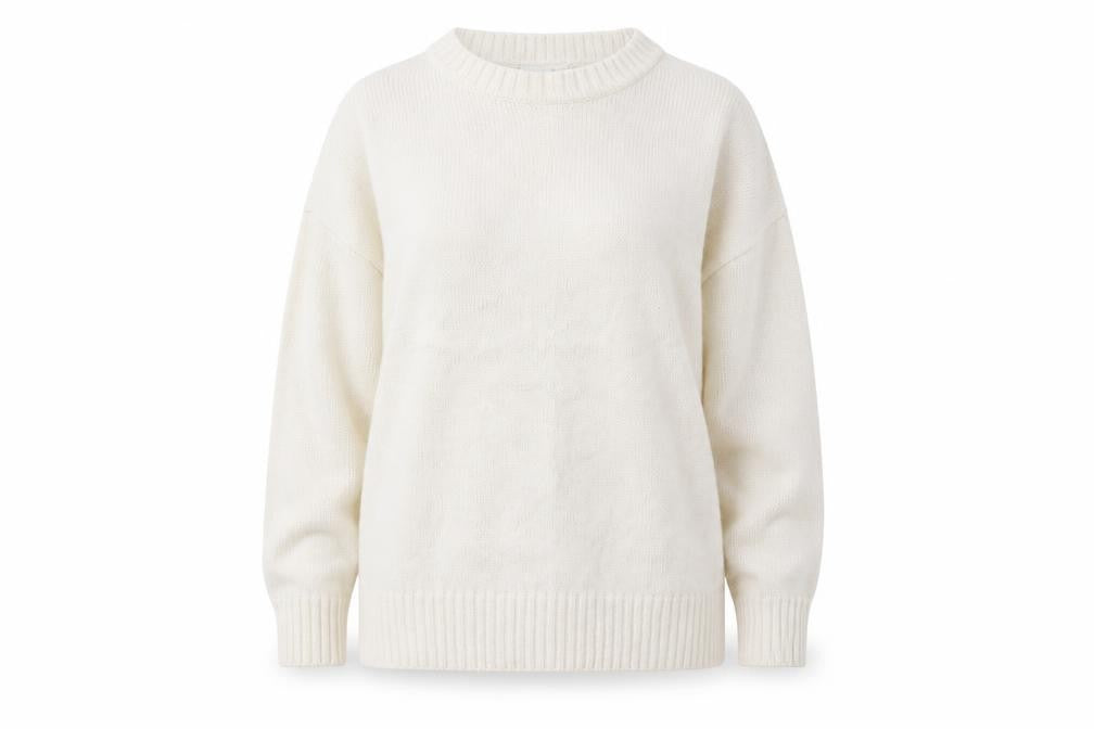 Primark Womens White  Acrylic Pullover Sweatshirt Size L  Pullover