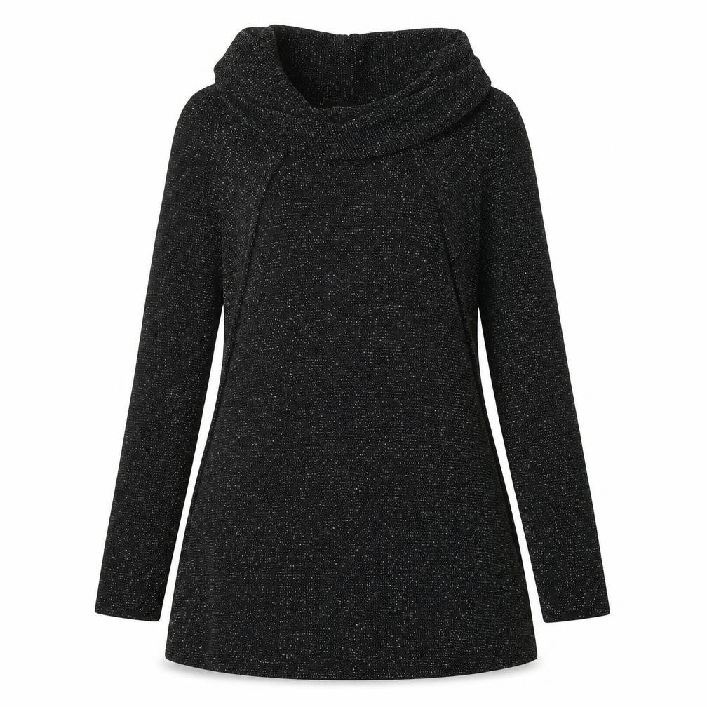 QED London Womens Black  Polyester A-Line  Size S  Roll Neck Pullover