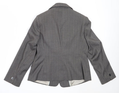 Debenhams Womens Grey  Polyester Jacket Blazer Size 14