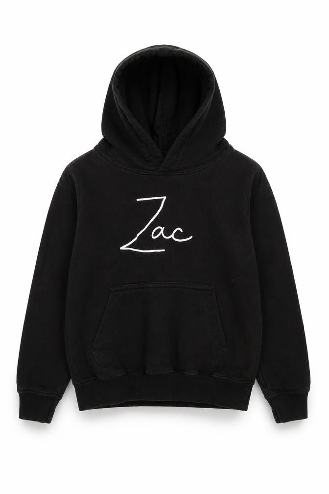 Awdis Boys Black  Cotton Pullover Hoodie Size 5-6 Years   - Zac