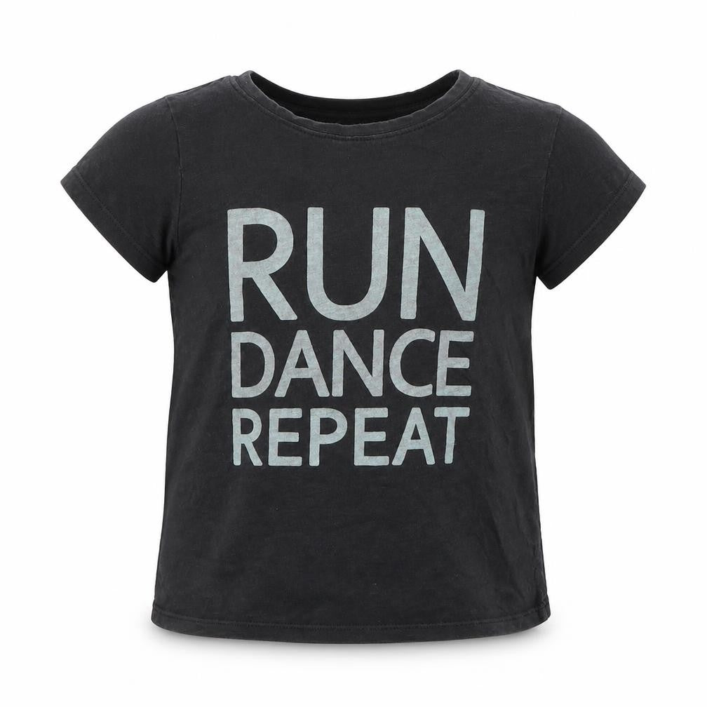 NEXT Girls Black  Cotton Basic T-Shirt Size 5 Years Round Neck