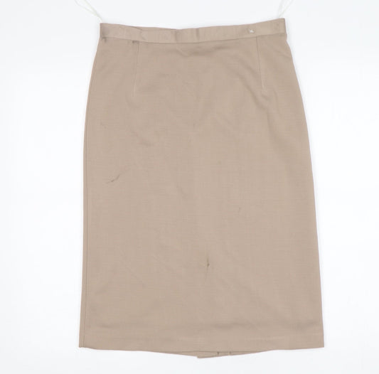 GRAY&OSBOURN Womens Beige  Acrylic Straight & Pencil Skirt Size 10