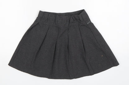Tu Girls Grey  Polyester Pleated Skirt Size 4 Years  Regular