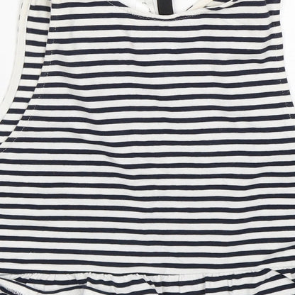 Preloved H&M Womens Multicoloured Striped Cotton Basic Tank Size M Round Neck - Label