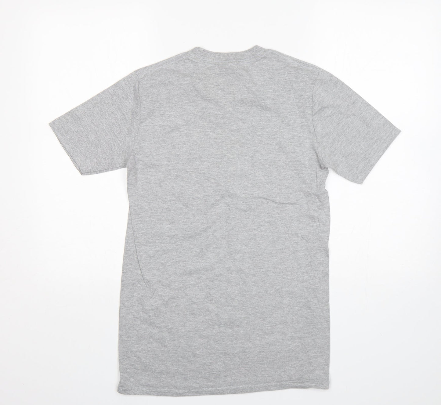 Gildan Womens Grey  Cotton Basic T-Shirt Size S Round Neck