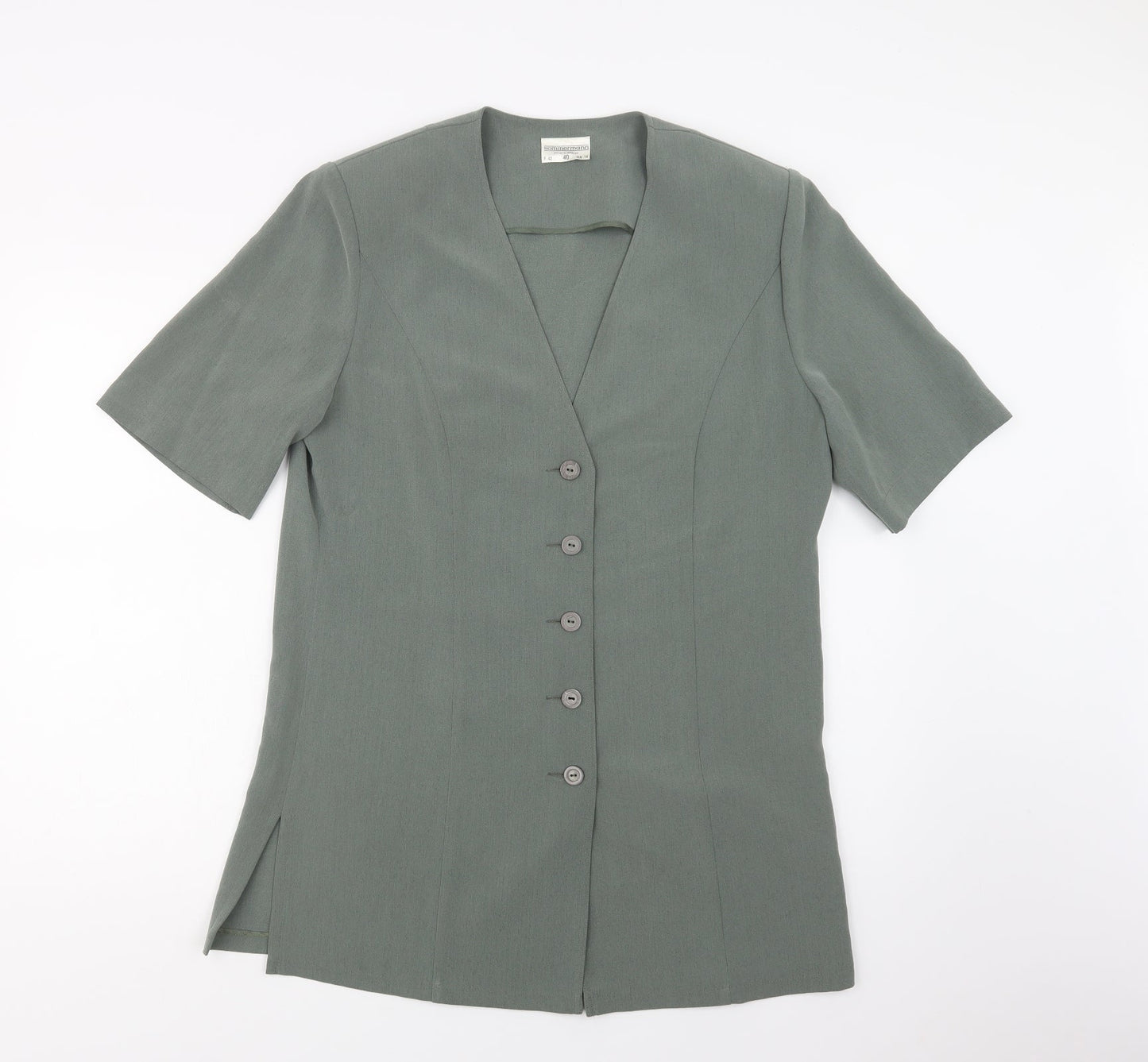 Sommermann Womens Green   Jacket Blazer Size 14  Button