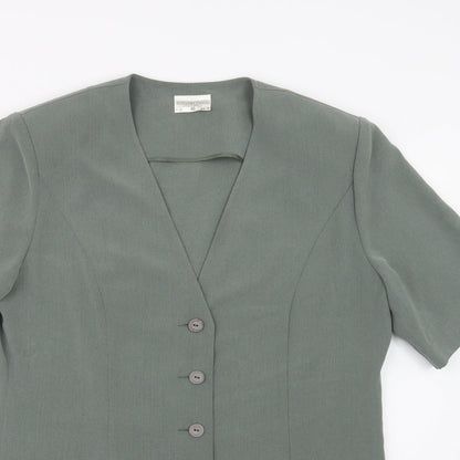 Sommermann Womens Green   Jacket Blazer Size 14  Button