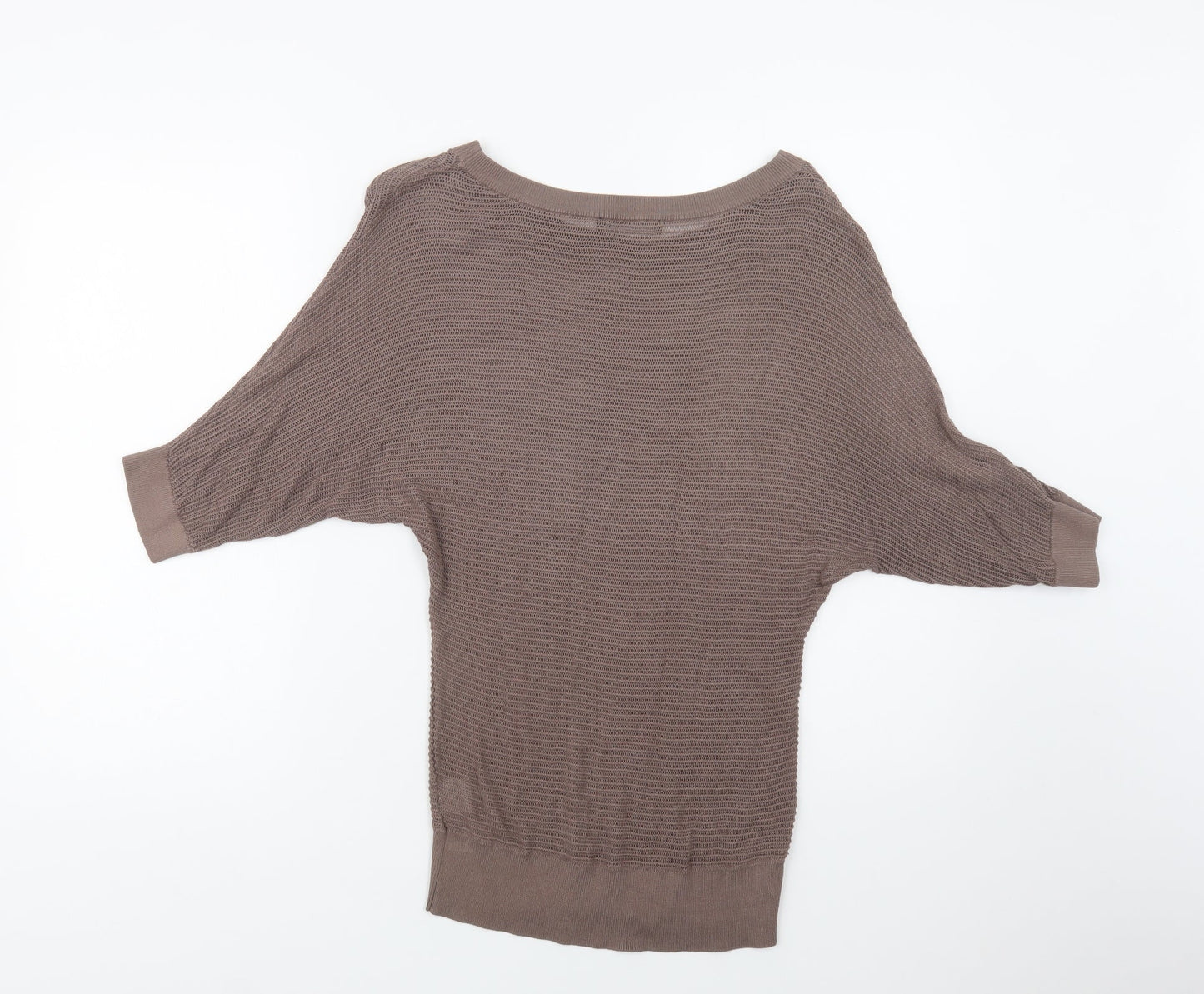 Select Womens Brown Round Neck  Viscose Pullover Jumper Size 12