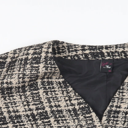Preloved TU Womens Beige Check  Jacket Blazer Size 10 - Detail