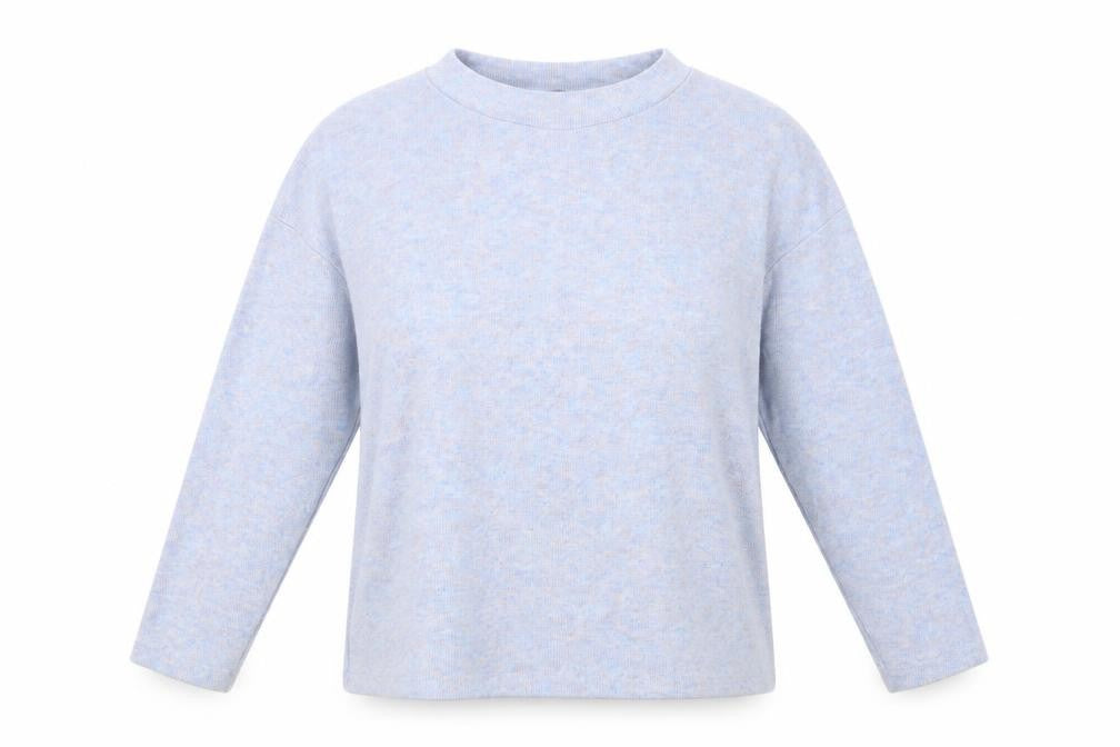 F&F Womens Blue Crew Neck  Polyester Pullover Jumper Size 10
