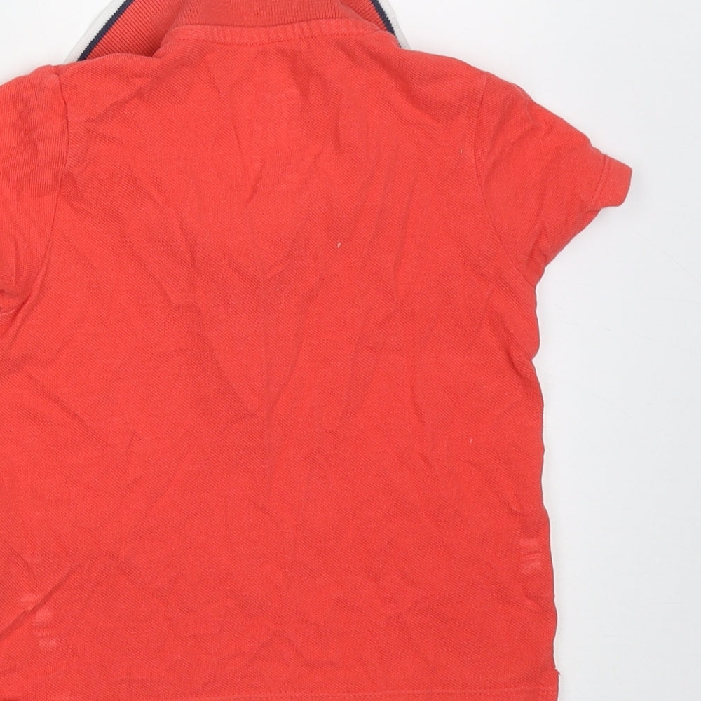 fred & Flo Baby Orange  Cotton Basic Polo Size 12-18 Months Collared