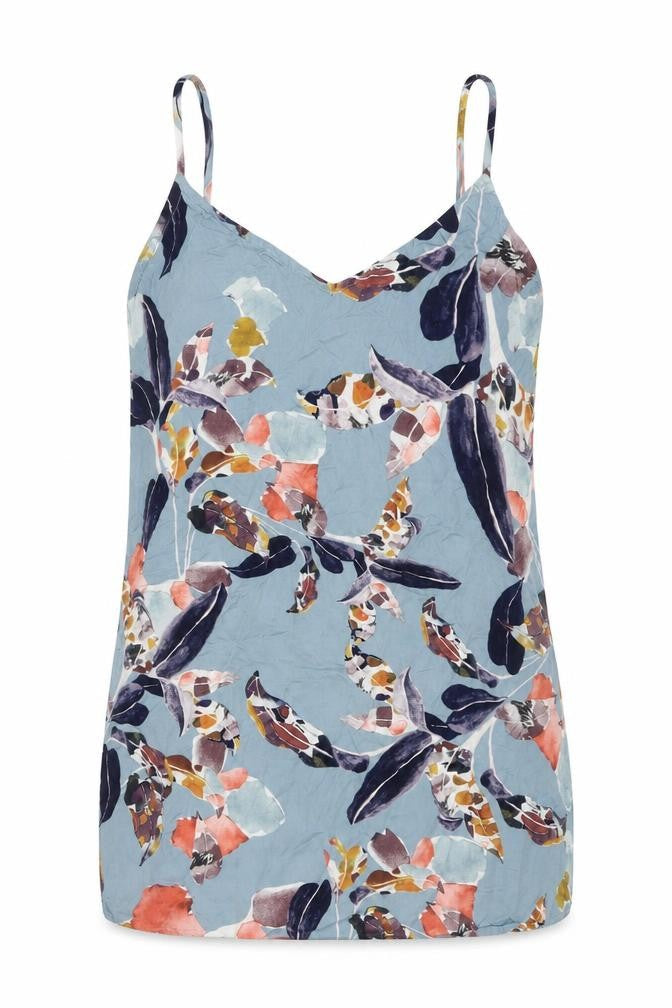 Secret Possesions Womens Blue Floral Viscose Cami Pyjama Top Size 10